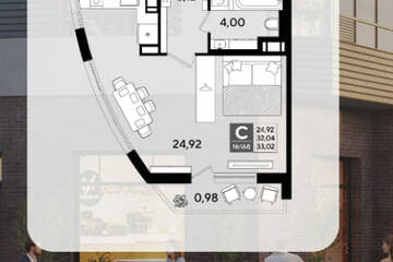 Студия, 33 м², 12/12 эт.